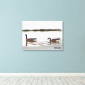 Honkers - Kanada - Gänse Leinwanddruck (Insitu (Holzboden))