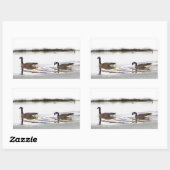 Honkers - Kanada - Gänse Rechteckiger Aufkleber (Blatt)