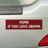 HONKIF SIE LIEBE OBAMA AUTOAUFKLEBER (Auf Auto)