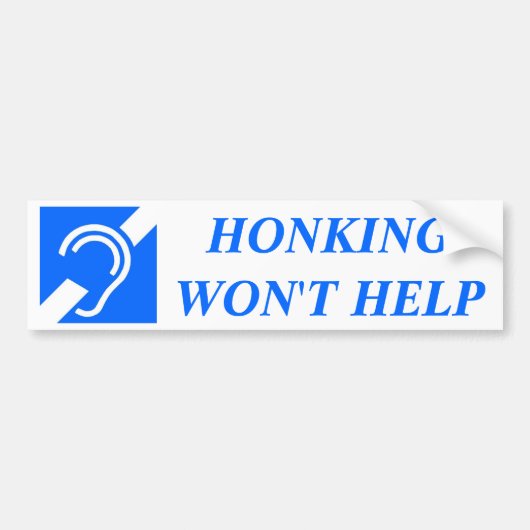 HONKING HILFT NICHT AUTOAUFKLEBER (Vorne)