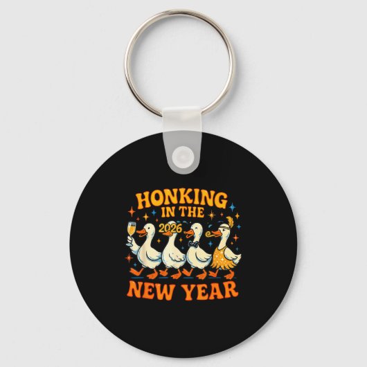 Honking In The New Year 2026 Funny Duck Gift  Schlüsselanhänger (Vorderseite)