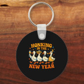 Honking In The New Year 2026 Funny Duck Gift Schlüsselanhänger (Vorderseite)