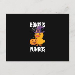 Honkus Ponkus Funny Duck Halloween Hexendesign Ankündigungspostkarte
