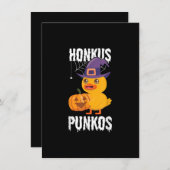 Honkus Ponkus Funny Duck Halloween Hexendesign Einladung (Vorne/Hinten)
