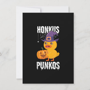 Honkus Ponkus Funny Duck Halloween Hexendesign Einladung