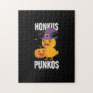 Honkus Ponkus Funny Duck Halloween Hexendesign Puzzle