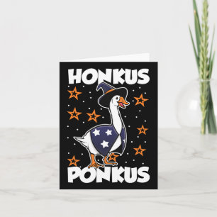 Honkus Ponkus Funny Halloween Hexe Niedliche Gänse Karte