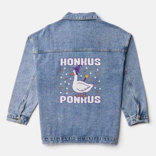 Honkus Ponkus Funny Halloween Jeansjacke (Rückseite)