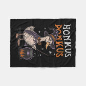 Honkus Ponkus Funny Halloween Witch Goose Duck Lov Fleecedecke (Vorderseite (Horizontal))