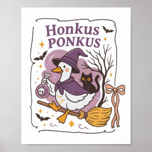 Honkus Ponkus Goose Halloween Hexengoose Albern Go Poster