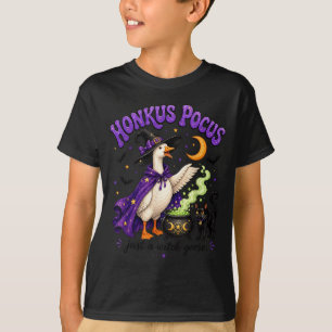 Honkus Ponkus Lustige Halloween Hexe Gans Vintage T-Shirt