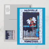 Honky Tonk Angel postcard (Nashville, TN) Postkarte (Vorne/Hinten)