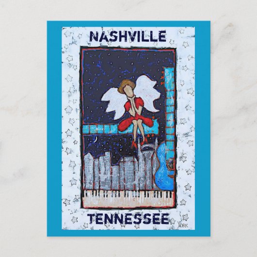 Honky Tonk Angel postcard (Nashville, TN) Postkarte (Vorderseite)