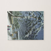 Honmonji Tempel im Schnee - Kawase Hasui 川瀬巴水 Puzzle (Horizontal)