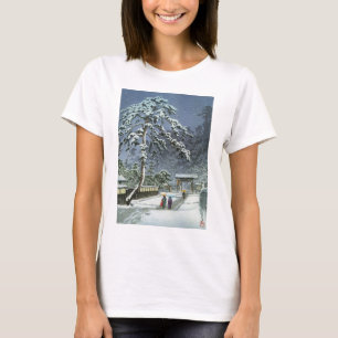 Honmonji Tempel im Schnee - Kawase Hasui 川瀬巴 T-Shirt