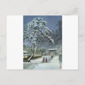 Honmonji Temple in Snow - Kawase Hasui 川 瀬 巴 Postkarte (Vorderseite)