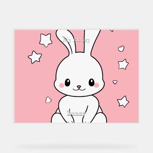 Honney Bunny Acrylschild (Vorderseite)