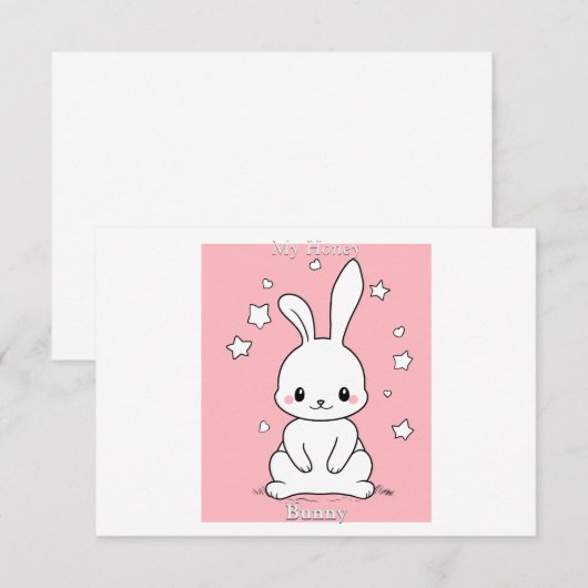Honney Bunny Dankeskarte (Vorne/Hinten)