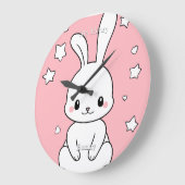 Honney Bunny Große Wanduhr (Winkel)