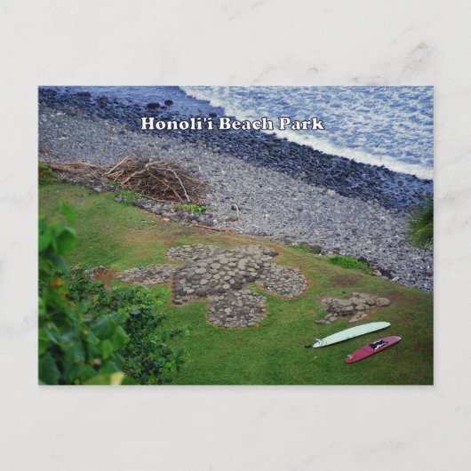 Honoli'i Beach Park Hawaii Postcard Postkarte (Vorderseite)