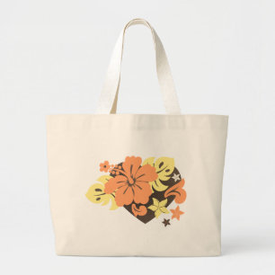 Honolua Hibiskus Tropical Beach Bags Jumbo Stoffbeutel