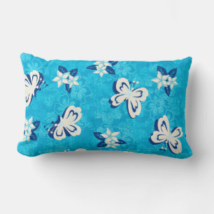 Honolua Plumeria Butterfly und hawaiianischer Hibi Lendenkissen