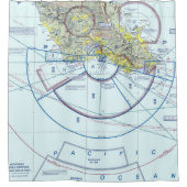 Honolulu Airport Secondary Chart Duschvorhang (Vorderseite)
