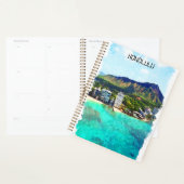 Honolulu Beach Hawaii Vintage Reiseansicht Planer (Anzeige)