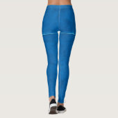 Honolulu Blue Leather & Seam Chic Custom Initial Leggings (Rückseite)