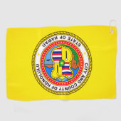 Honolulu City Flag Golf Handtuch (Horizontal)