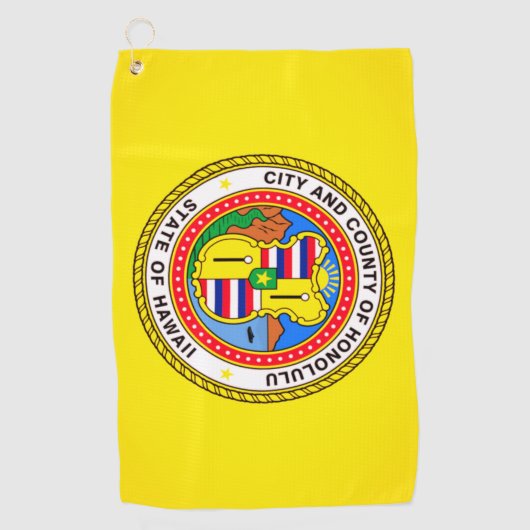 Honolulu City Flag Golf Handtuch (Vorderseite)