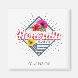 Honolulu City Hawaii United Staaten Vintag USA Magnet