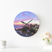 Honolulu cityscape Hawaii Große Wanduhr (Zuhause)