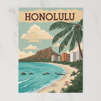Honolulu: Diamond Head Beach Paradise Postkarte