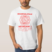 Honolulu-Feuer Dept. Battalion 1 T-Shirt (Vorderseite)