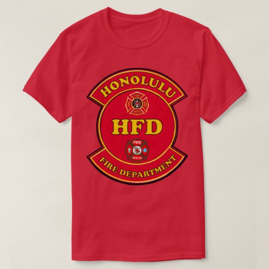 Honolulu Feuerwehrschild T-Shirt (Design vorne)