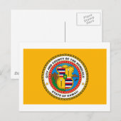 Honolulu Flag Postcard Postkarte (Vorne/Hinten)