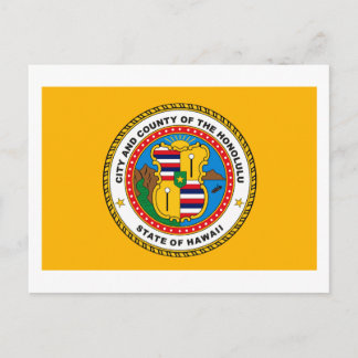 Honolulu Flag Postcard Postkarte