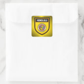 Honolulu-Flagge Quadratischer Aufkleber (Tasche)