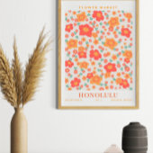Honolulu Flower Market Botanischer Garten Poster