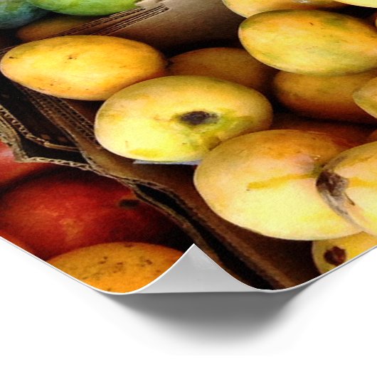 Honolulu Fruchtmarkt Poster (Ecke)