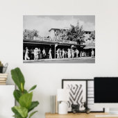 Honolulu, HA - Ansicht des Honolulu Poster (Heimbüro)