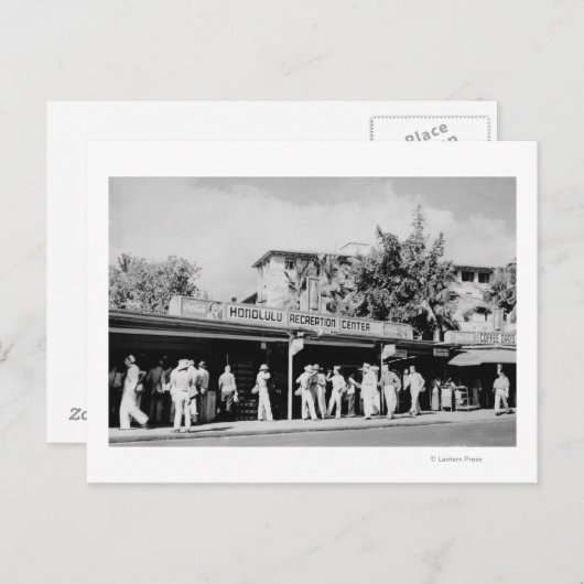 Honolulu, HA - Ansicht des Honolulu Postkarte (Vorne/Hinten)