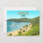 Honolulu Hanauma Bay Beach Hawaii Flat Card (Vorderseite)