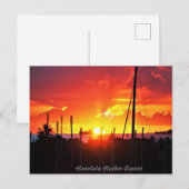 Honolulu Harbour Sunset Postkarte (Vorne/Hinten)