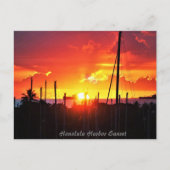 Honolulu Harbour Sunset Postkarte (Vorderseite)