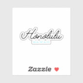 Honolulu Hawaii Aufkleber (Blatt)