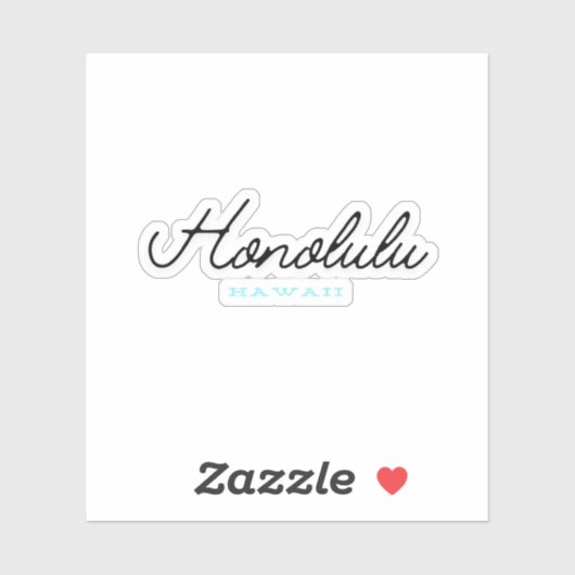 Honolulu Hawaii Aufkleber (Blatt)