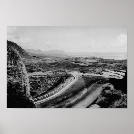 Honolulu, Hawaii - Blick auf den Pali Poster (Vorne)