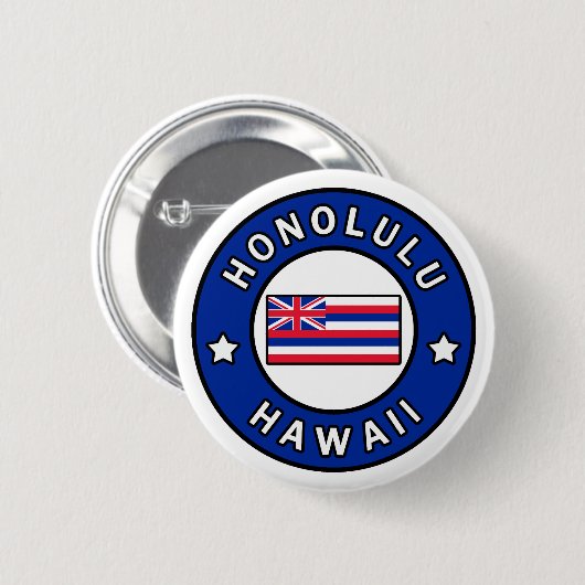 Honolulu Hawaii Button (Vorne & Hinten)